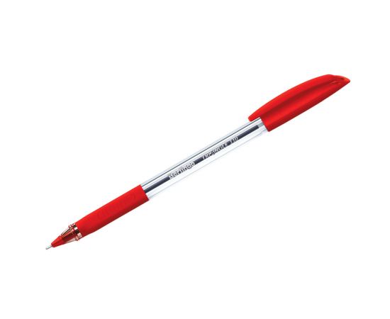 Ручка шариковая Berlingo "Triangle 110" красная, 0,7мм, трехгран., грип