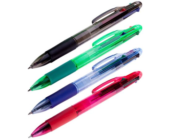 Ручка шариковая OFFICE SPACE автомат,0,7мм,4-х цветная