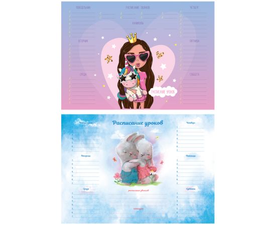 Расписание уроков с расписанием звонков А4 ArtSpace "Sweet story" 335728
