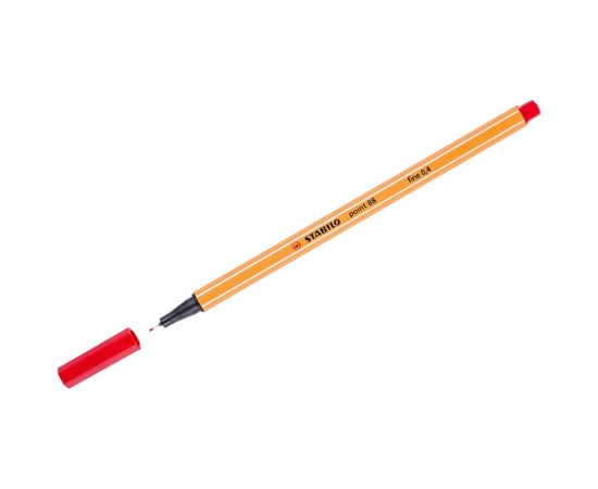 Ручка капиллярная STABILO"Point",0,4мм, красная