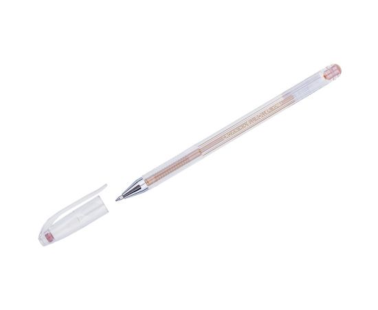 Ручка гелевая CROWN металлик оранжевая 0,7мм