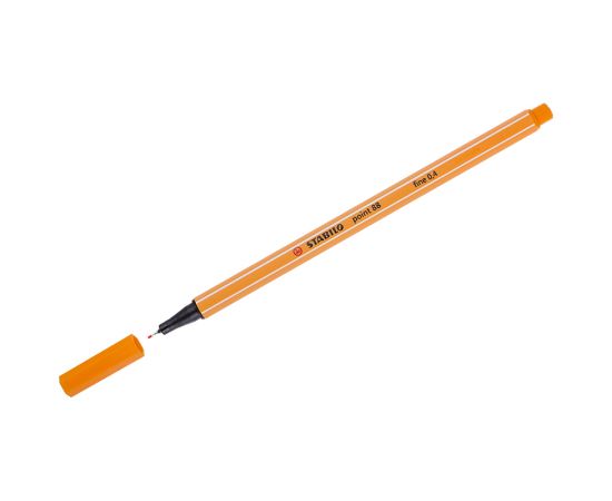 Ручка капиллярная STABILO"Point",0,4мм,оранжевая