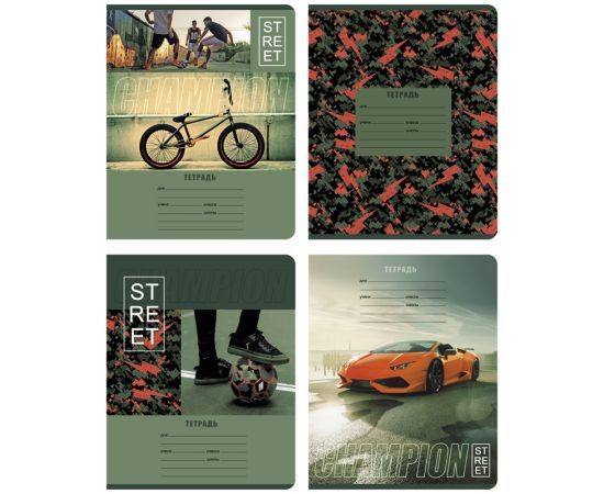 Тетрадь 18л., линия BG "Street champion", выб. лак Т5ск18_вл 10134