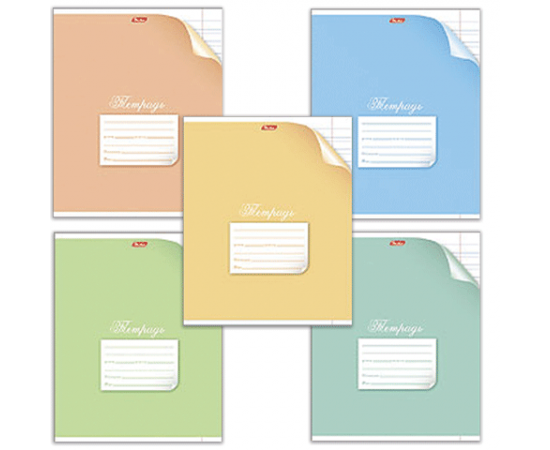 Тетрадь 12 л линия узкая ХАТБЕР,мел.картон,в ассортименте