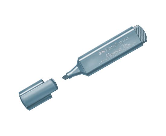 Текстовыделитель Faber-Castell "TL 46 Metallic", мерцающий синий, 1-5мм 154647
