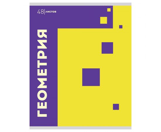 Тетрадь предметная 48 л А5 клетка скоба "Буквы" - Геометрия