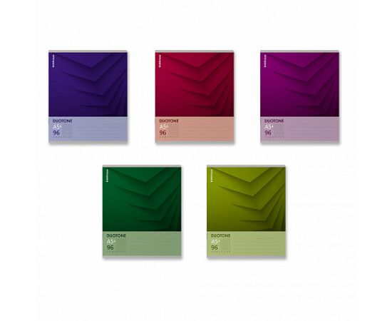 Тетрадь 96 л А5 клетка скоба "Duotone Next" (ассорти)