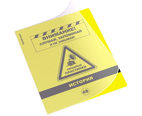 Тетрадь предметная 48 л А5 клетка скоба пластиковая обложка "Be informed" - История/5/100