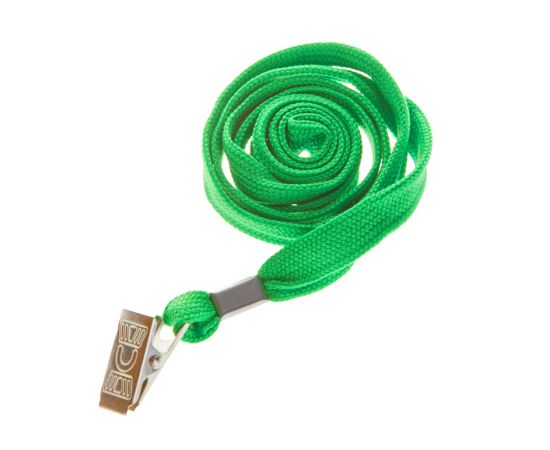 Шнурок для бейджей , 45см, металлический клип,