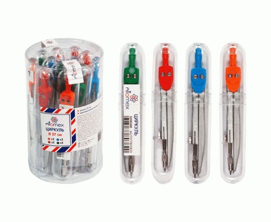 Циркуль Attomex в пластиковом футляре ассорти