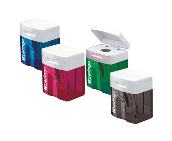 Точилка BERLINGO,пластик,контейнер и крышка