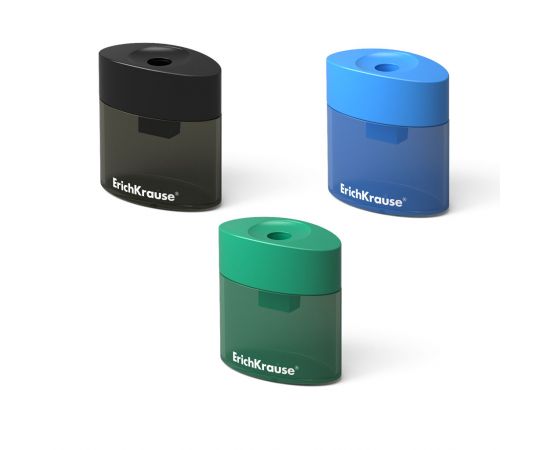 Точилка пластиковая ErichKrause Smart & Sharp, Classic, с контейнером, ассорти