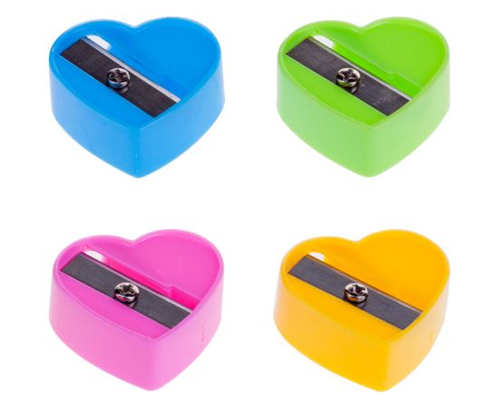 Точилка пластиковая ArtSpace "Сердце", 1 отверстие, ассорти SHHRT_4509