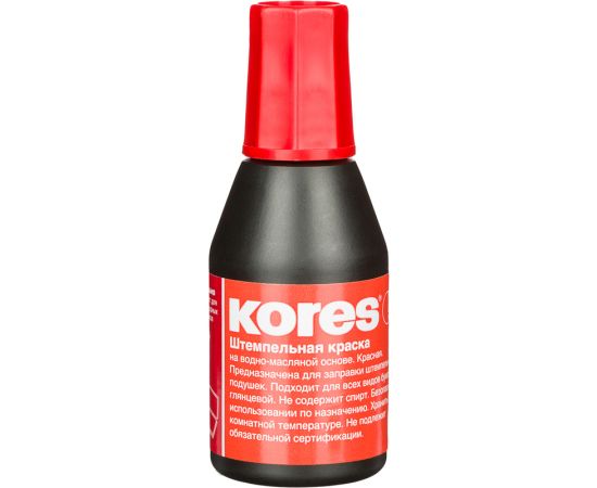 Краска штемпельная красная 27 мл (водно-масляная основа) Kores