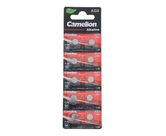 Элемент питания часовой Camelion АG5 (LR754)