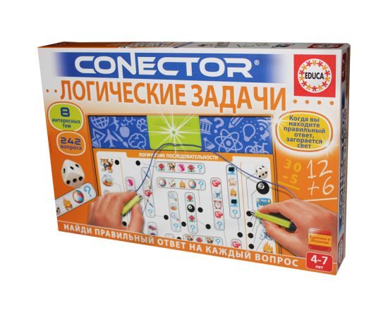 Электровикторина Educa "Логические задачи", картонная коробка 17485